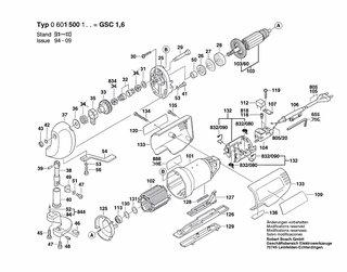 BOSCH Klebeschild | Ersatzteile f�r GSC 1,6, GSC 16 -...