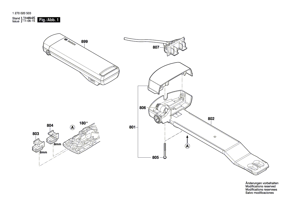 BOSCH Gewindefurchschraube | Ersatzteile für Batterie - 1270020503  