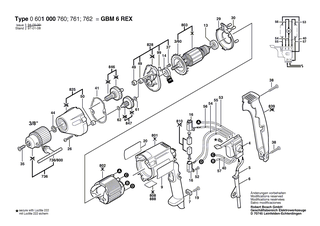 BOSCH Geh�usedeckel DUNKELBLAU | Ersatzteile f�r GBM 13 HRE, GBM 10-2 - 3605133521