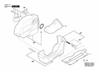 BOSCH Abdeckung | Ersatzteile für GDE 125 EA-S | 1600A004G4
