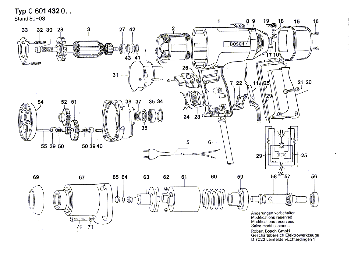 BOSCH Werkzeugaufnahme | Ersatzteile für GSR 1436.7, GDS 18-E 