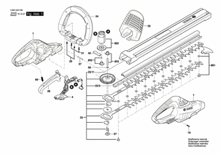BOSCH Achse | Ersatzteile für AHS 50-20 LI | 2609006401