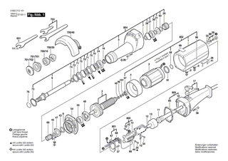 BOSCH Ersatzteilgruppe | Ersatzteile f�r Geradschleifer, Hf-Geradschleifer - 3607031221