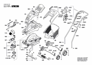 BOSCH Motorhaube | Ersatzteile für ROTAK 34 GC | F016L65159
