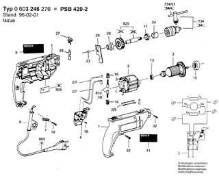 BOSCH Schaltschieber | Ersatzteile f�r PSB 420 RE - 9618087096