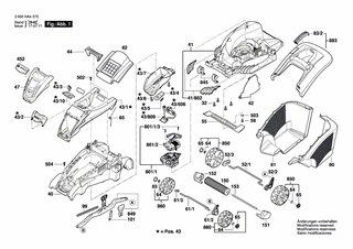 BOSCH Gehäusesatz | Ersatzteile für Rotak 43 LI | F016104360