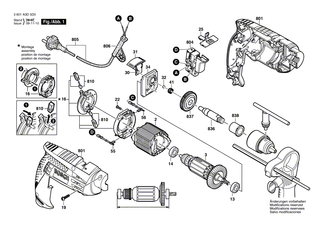 BOSCH Netzanschlussleitung BR 2,00m 2 x 1,00mm H05 VVF | Ersatzteile f�r GSB 13 RE, GDC 125 - F000609274