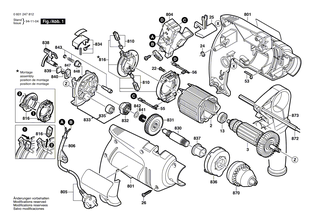 BOSCH Bohrspindel | Ersatzteile f�r 6003, 6004 - F000619018