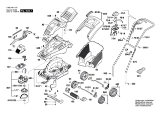 BOSCH Elektromotor | Ersatzteile für ROTAK 34, ROTAK 1400 - F016103595