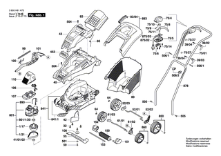 BOSCH Elektromotor | Ersatzteile für ROTAK 34, ROTAK 1400 - F016103595