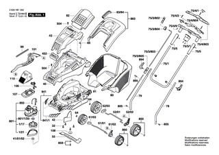 BOSCH Elektromotor | Ersatzteile f�r ROTAK 40 (ERGOFLEX), ROTAK 43 (ERGOFLEX) - F016103596