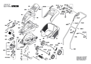BOSCH Elektromotor | Ersatzteile f�r ROTAK 40 (ERGOFLEX), ROTAK 43 (ERGOFLEX) - F016103596
