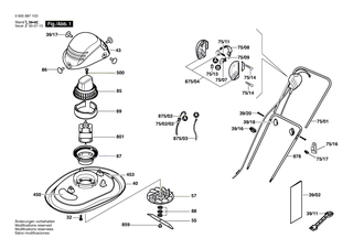 BOSCH Ein/Aus-Schalter | Ersatzteile f�r ROTAK 40, ROTAK 1700 - F016F05717