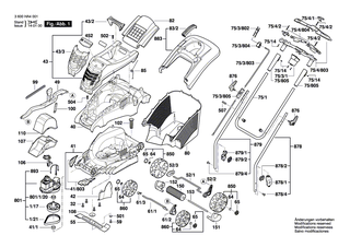 BOSCH Geh�usesatz | Ersatzteile f�r ROTAK 40 (ERGOFLEX), ROTAK 43 (ERGOFLEX) - F016104159