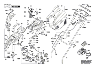 BOSCH Schaltersatz | Ersatzteile f�r ROTAK 34 LI (ERGOFLEX), ROTAK 34 LI (ERGOFLRX) - F016104163