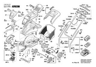BOSCH Geh�usesatz | Ersatzteile f�r ROTAK 36 H, Rotak 33 - F016104360