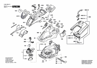 BOSCH Achse 42/46 | Ersatzteile für UniversalRotak 650 | F016L90006