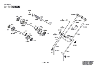 BOSCH Haltearm | Ersatzteile für UniversalRotak 36-550 | F016L91164