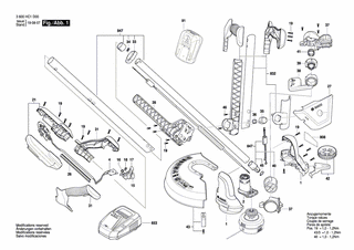 BOSCH Pedal | Ersatzteile für UniGrassCut 18 | 1600A0155F