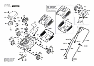 BOSCH Motorhaube | Ersatzteile f�r ROTAK 32 - F016L63710
