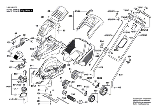 BOSCH Leitungsf�hrung | Ersatzteile f�r ROTAK 40 (ERGOFLEX), ROTAK 43 (ERGOFLEX) - F016L65147