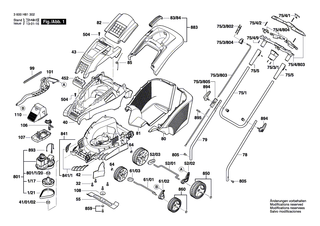 BOSCH Leitungsf�hrung | Ersatzteile f�r ROTAK 40 (ERGOFLEX), ROTAK 43 (ERGOFLEX) - F016L65147