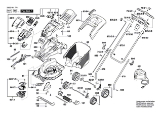 BOSCH Ausl�sehebel | Ersatzteile f�r ROTAK 34 LI (ERGOFLEX), ROTAK 34 LI (ERGOFLRX) - F016L66107