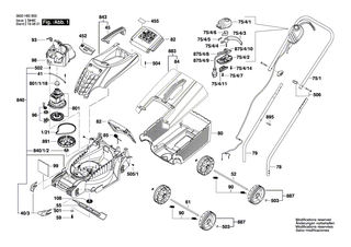 BOSCH Teilesatz | Ersatzteile f�r ROTAK 32, ROTAK 32 R - F016L66155