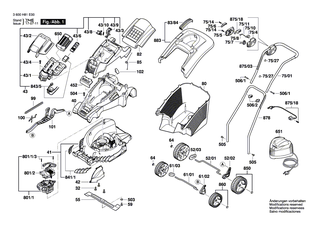 BOSCH Motorhaube | Ersatzteile f�r ROTAK 34 LI (ERGOFLEX), ROTAK 34 LI (ERGOFLRX) - F016L66461