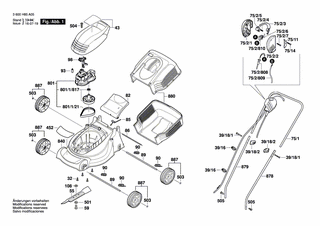 BOSCH Untergriff SCHWARZ | Ersatzteile f�r ROTAK 320,...