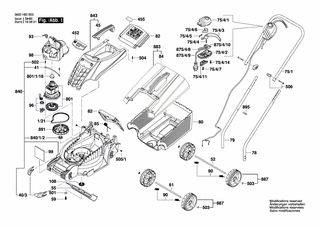 BOSCH Achse | Ersatzteile f�r ROTAK 32, ROTAK 32 R -...
