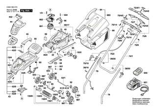 BOSCH Ausl�sehebel | Ersatzteile f�r Rotak 37 LI, Rotak 36-37 LI R - F016L68004