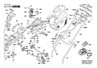 BOSCH Ausl�sehebel | Ersatzteile f�r Rotak 37 LI, Rotak 36-37 LI R - F016L68004