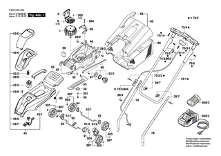 BOSCH Einsatz | Ersatzteile f�r ROTAK 32 LI, ROTAK 32 LI High Power - F016L68011
