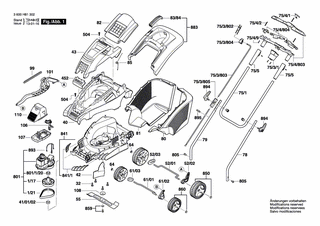 BOSCH Untergriff | Ersatzteile f�r ROTAK 42 H, ROTAK 36 H...