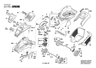 BOSCH Firmenzeichen Rotak 43 LI | Ersatzteile f�r Rotak 43 LI - F016L68232