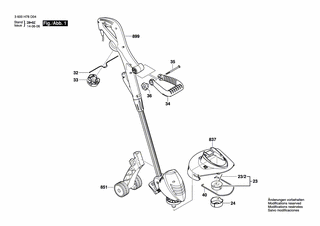 BOSCH Handgriff-Set | Ersatzteile f�r ART 23 COMBITRIM,...