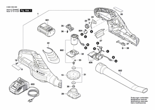BOSCH L�fter | Ersatzteile f�r ALB 36 LI - F016L72490