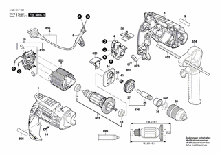 BOSCH Umschalter | Ersatzteile für GSB 13 RE | 2609160127