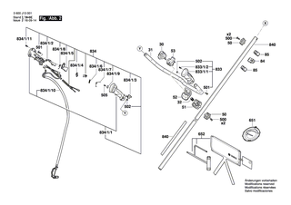 BOSCH Griffleiste | Ersatzteile f�r GFR 25, GFR 42 - F016L76303