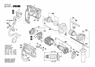 BOSCH Ständer 230V | Ersatzteile für GSB 13 RE | 2609120588