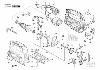 BOSCH Rollenhebel | Ersatzteile für GST 700 | 1619P14051