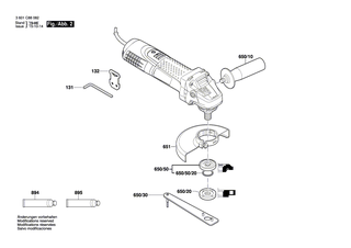 BOSCH Schlüsselhalter | Ersatzteile für GWS 7-125 | 3602311050