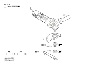 BOSCH Schalterknopf | Ersatzteile für GWS 7-125 | 1619P10838