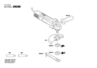 BOSCH Schalterknopf | Ersatzteile für GWS 7-125 ET | 1619P10838