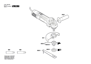 BOSCH Sechskantmutter DIN 934-M6-8-A | Ersatzteile f�r GWS 7-115 ET | 2915011007