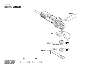 BOSCH Firmenschild | Ersatzteile f�r GWS 9-45 | 1619P11144