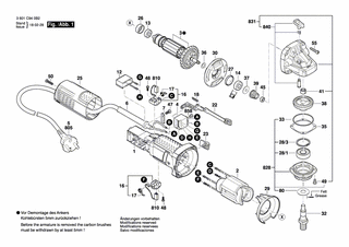 BOSCH Verstellschieber | Ersatzteile für GWS 750-125 | 1619P10967