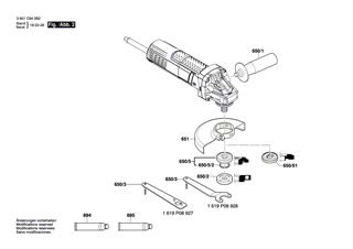 BOSCH Verstellschieber | Ersatzteile für GWS 750-125 | 1619P10967
