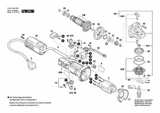 BOSCH Typschild | Ersatzteile für GWS750-125 | 160111A3R1